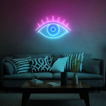 offenes Auge LED-Neonschild Wohnzimmer Lounge