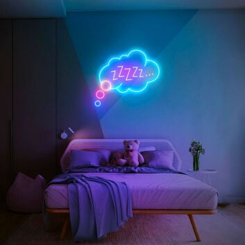 Zzzzz LED-Neonschild Schlafzimmer Kinderzimmer