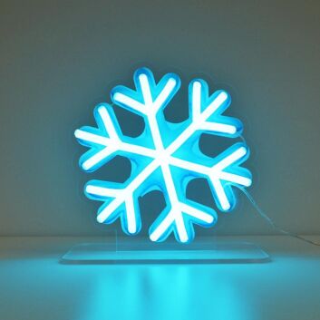 Schneeflocke LED-Neonschild Winterdekoration Wohnzimmer