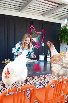 Huhn Umriss LED-Neonschild für Küche und Bar