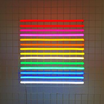 Regenbogen Streifen LED-Neonschild Wohnzimmer Bar