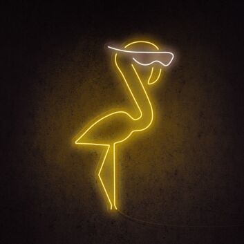 Flamingo mit Sonnenbrille LED-Neonschild Wohnzimmer Bar