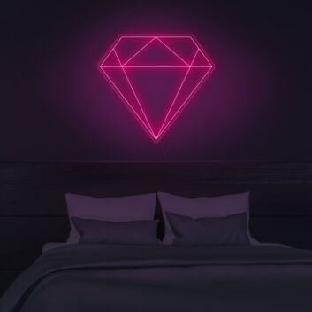 Diamant Symbol LED-Neonschild Wohnzimmer Schaufenster