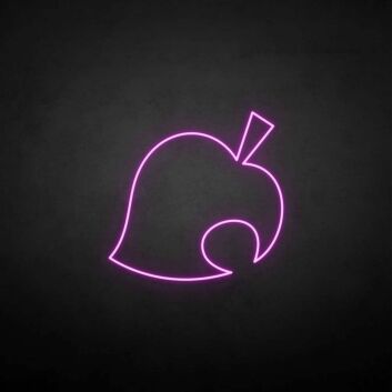 Animal-Crossing-Blatt als LED-Neonschild