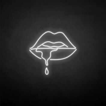 Lippen mit Tropfen LED-Neonschild für Bar Club