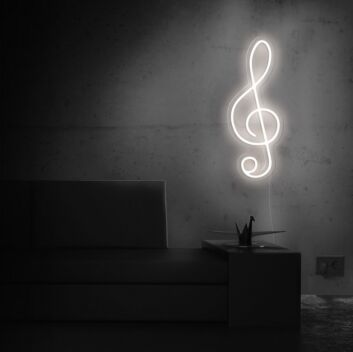 Violinschlüssel LED-Neonschild Musikstudio Wohnzimmer