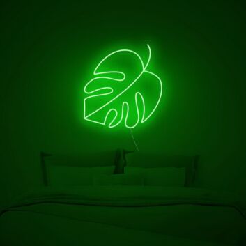 Monstera Blatt LED-Neonschild Schlafzimmer Wohnzimmer
