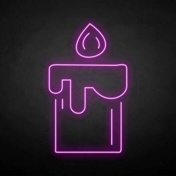 Kerze mit Flamme LED-Neonschild Wohnzimmer Café