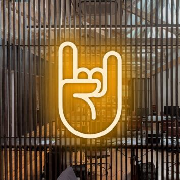 Rockhand Geste LED-Neonschild für Bar Club