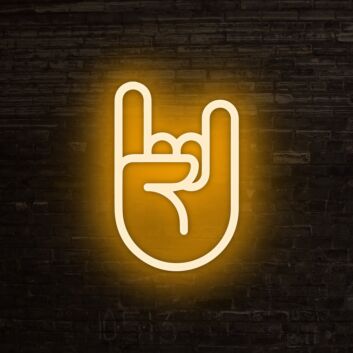 Rockhand Geste LED-Neonschild für Bar Club