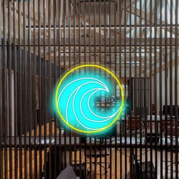 Meereswelle LED-Neonschild Wohnzimmer Bar