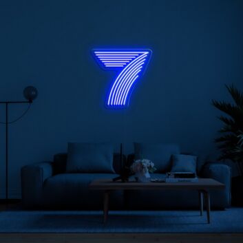 LED Neonschild Zahl 7 im modernen Design