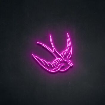 Schwalbe LED-Neonschild Wohnzimmer Schlafzimmer