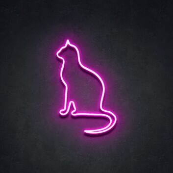 sitzende Katze LED-Neonschild für Schlafzimmer Wohnzimmer
