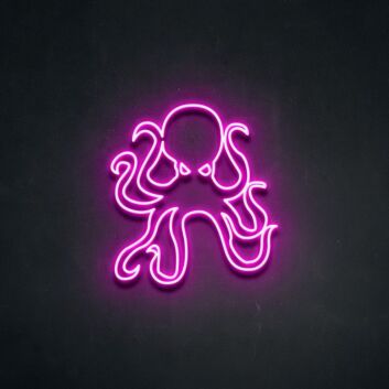 Oktopus LED-Neonschild für Wohnzimmer und Bar