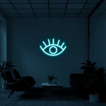 Auge mit Wimpern LED-Neonschild Wohnzimmer Studio