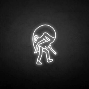 Figur mit Maske LED-Neonschild Wohnzimmer Kunstgalerie