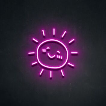 lächelnde Sonne LED-Neonschild Kinderzimmer