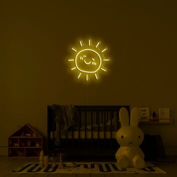 lächelnde Sonne LED-Neonschild Kinderzimmer