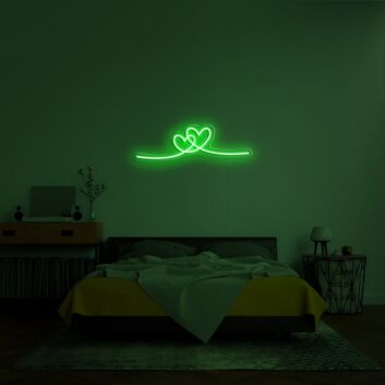 verschlungene Herzen LED-Neonschild Schlafzimmer Wohnzimmer