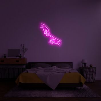 zwei Hände Berührung LED-Neonschild Schlafzimmer Wohnzimmer