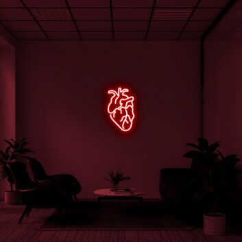 Anatomisches Herz LED-Neonschild