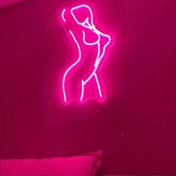 tanzende Frau Silhouette LED-Neonschild für Schlafzimmer Bar