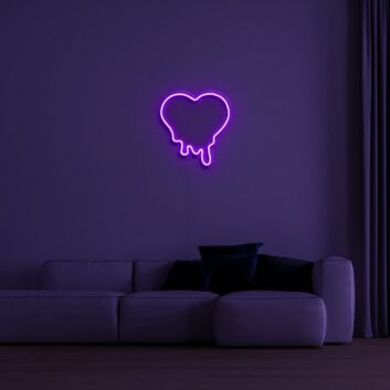 schmelzendes Herz LED-Neonschild Wohnzimmer Schlafzimmer