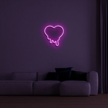 schmelzendes Herz LED-Neonschild Wohnzimmer Schlafzimmer