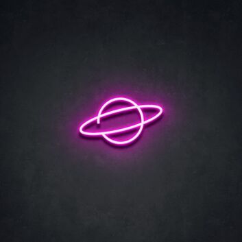 Planet mit Ring LED-Neonschild Wohnzimmer Cafe