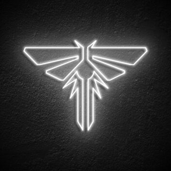 stilisiertes Feuerfliegen-Symbol LED-Neonschild Gamingzimmer Wohnzimmer