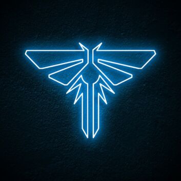stilisiertes Feuerfliegen-Symbol LED-Neonschild Gamingzimmer Wohnzimmer