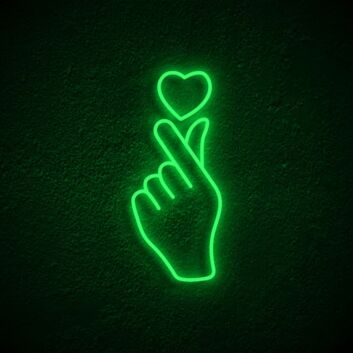 Hand mit Herzsymbol LED-Neonschild Wohnzimmer Cafe