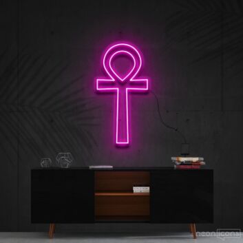 Ägyptisches Ankh Kreuz LED-Neonschild für Wohnzimmer oder Studio