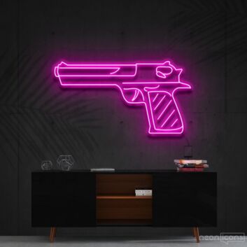 Pistole LED-Neonschild für Bar und Gaming Raum