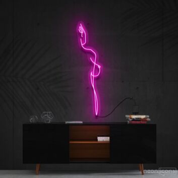 Abstrakte Silhouette einer Frau LED-Neonschild Wohnzimmer Atelier