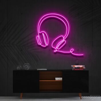Kopfhörer LED-Neonschild für Gamingzimmer Musikstudio