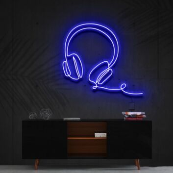 Kopfhörer LED-Neonschild für Gamingzimmer Musikstudio