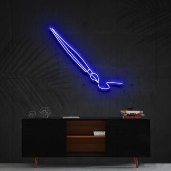 Pinsel LED-Neonschild für Atelier und Wohnzimmer