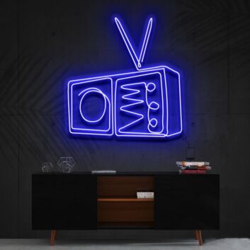 Retro Fernseher LED-Neonschild Wohnzimmer Studio