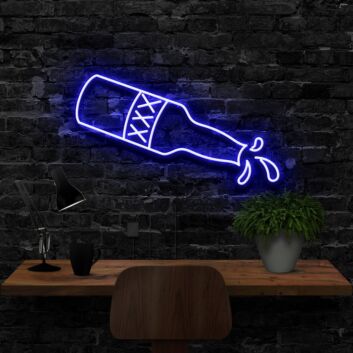 Bierflasche mit Ausgießen LED-Neonschild Bar Wohnzimmer