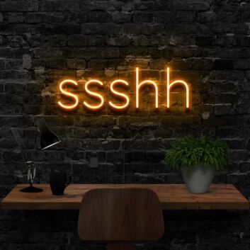 ssshh LED-Neonschild für Home Office Arbeitszimmer