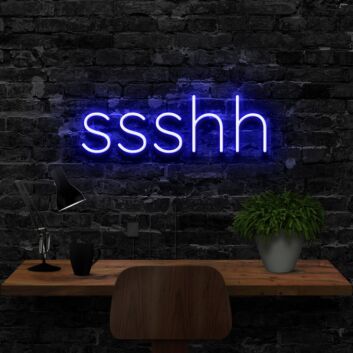 ssshh LED-Neonschild für Home Office Arbeitszimmer