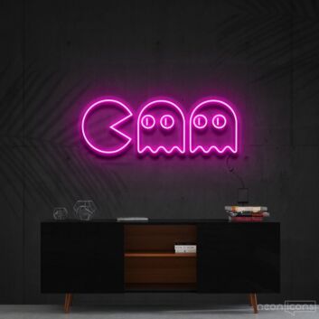 Pac-Man und Geister LED-Neonschild Gamingzimmer Wohnzimmer