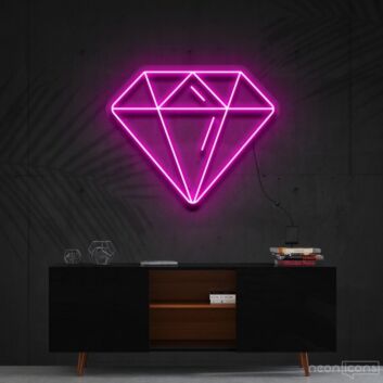 Diamant Symbol LED-Neonschild Wohnzimmer Büro