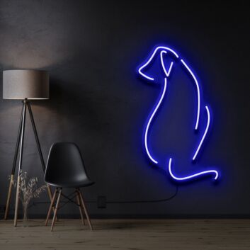 Hundesilhouette LED-Neonschild Wohnzimmer