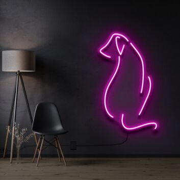 Hundesilhouette LED-Neonschild Wohnzimmer