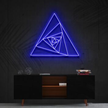 Geometrisches Dreieckmuster LED-Neonschild Wohnzimmer Büro