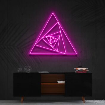 Geometrisches Dreieckmuster LED-Neonschild Wohnzimmer Büro