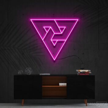 Geometrisches Dreiecks-Muster LED-Neonschild Wohnzimmer Büro